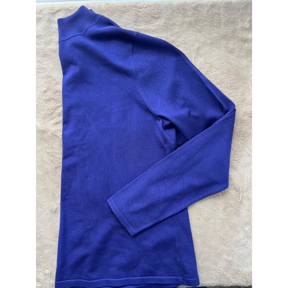 Pendleton Womens Tall Blue Mock Turtleneck Sweater L - Picture 8 of 8